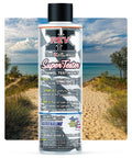 Front view of a white plastic REV Xoil Super Tester ethanol testing kit bottle with a black cap