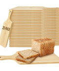 25-pack bamboo cutting boards with handles; 11 x 5 inches, bulk kitchen boards for chopping and serving