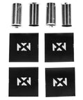 Four Pack 4 AWG Wire End Ferrules With Heat Shrink Tubing Included For Setscrew Terminals, Black Ferrules and Tubing Display