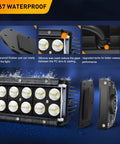 32 Inch LED Light Bar For Trucks Off Road Beefy Curved 180W Flood Spot Combo Beam Driving Lamp Work Light Kit with IP67 waterproof seals