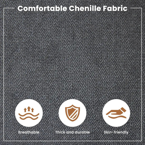 Comfortable chenille fabric detail from 360 Degree Swivel Rocker Recliner For Adults Comfy Space Saving Manual Glider Chair