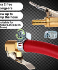 Lock On Air Chuck With Clip For 1/4 Inch Pro Grade Brass Portable Tire Inflator Nozzle Presta Valve Adapter And Tire Chucks