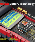 BST500 Car Battery Tester With Printer For 12V And 24V Rigs, Auto Battery Load Tester And Cranking Charging System Analyzer, Printed Diagnostic Reports For Cars, Trucks, SUVs, Motorcycles, RVs And More. Screen shows battery health report