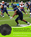 Heavy Duty Football Helmet Thumb Screws For SpeedFlex Chinstraps Quick Swap Fastener Hardware shown on football field