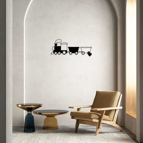Steam Locomotive Train Metal Wall Art Decor Industrial Vintage Rustic Wall Sculpture Black Finish 12 Inch Dope Home Accent