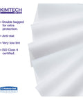Pure Disposable Wiper With W4 Dry, 12 Inch By 12 Inch White Heavy Duty, Anti Static, Low Lint, ISO Class 4 Cleanroom Certified
