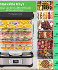 Heavy Duty Food Dehydrator With Eight Bpa Free Trays delivering seven square feet of serious drying for jerky, fruit, herbs, and snacks.