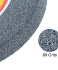 Close-up of 5-Inch Bench Grinding Wheel Aluminum Oxide 80 Grit For Surface Grinding Beefy Durability With Sharp Cutting Edge and Uniform Grain