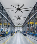 Monster 100 Inch Ceiling Fan No Light With Remote Control in industrial warehouse, high airflow for large spaces