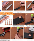 Pro Grade Copper And Brass Leather Rivet Kit 100Pcs All In One With 9 And 12 Rivets Washers Leather Hole Punch Cutter Rivet Setter instructions