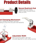 Adjustable Circular Saw Guide Rail Aluminum Alloy Universal Base Jig For Precision Milling And Edge Woodworking close-up features