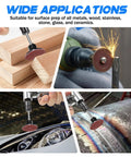 100 Pack 2 Inch Abrasive Cartridge Rolls for Rotary Tool in use on wood, metal, and car surface for heavy duty finishing