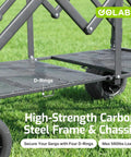 Beefy Heavy Duty Garden And Beach Wagon Cart With Brakes Expands To 280L Storage 560 Lbs Load 7x4 All Terrain Wheels