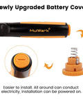 Detailed view of the Three Eighth Inch Digital Torque Wrench With Buzzer And LED, featuring newly upgraded battery cover.