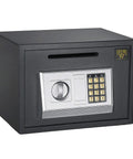 Heavy Duty Depository Safe With Front Slot Cash Drop Box Featuring LED Keypad And Wall Or Floor Mount For Home Or Business Security And Easy Cash Drops