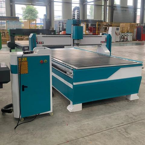 4x10 Foot CNC Wood Router Machine for 3D engraving cutting and milling, large heavy-duty wood router in workshop.