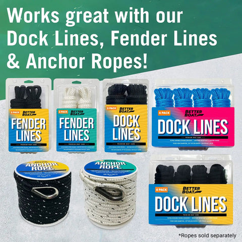 Various marine ropes and lines, compatible with Hot Knife Rope Cutter With Heated Sealing For Quick, Clean Cuts Of Nylon, Polyester And Plastic.