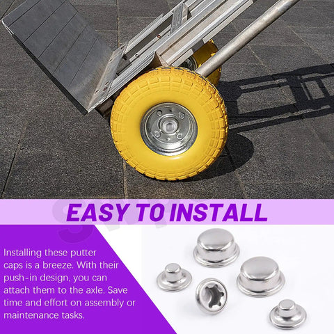 80Pcs M5 M6 M8 M9 M10 Push On Pushnut Cap Stud Kit With Zinc Mechanical Finish Heavy Duty Axle Cap Nuts on hand truck