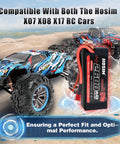 Two Pack 7.4V 2S 2600mAh LiPo Battery 25C With USB Charger And Battery Strap for RC trucks on rocky terrain