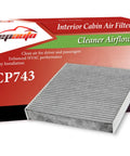 Cabin Air Filter Replacement For Infiniti And Nissan Vehicles Fits Q50 Q60 QX80 EX35 beside branded packaging