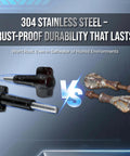 Comparison of 304 stainless steel rustproof thumb screws with corroded screws. Four Pack Beefy Stainless Steel 1/4 Inch 20 Thumb Screws.
