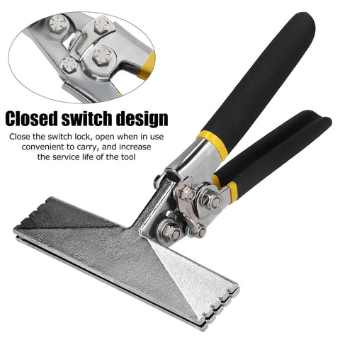 Hand Seamer Sheet Metal Bender Pliers For Seaming And Flattening Pro Grade Heavy Duty Tool With Chrome Vanadium Steel Jaw And Non Slip Ergonomic Handle with closed switch design