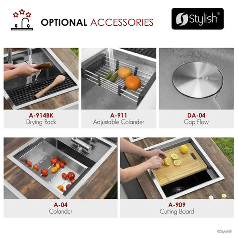 Badass Hella Insulated Workstation Sink For Outdoor Kitchen Bar Station With Deep Stainless Bowl Includes Heavy Duty Lid Commercial Grade Strainer And Cutting Board Built Sick with drying rack, colander and cutting board accessories.