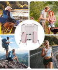 Ultra Lightweight Running Hydration Vest With Adjustable Straps Bladder Compatible Chest Pack Non Slip Phone Pocket For Women On The Go Hiking And Cycling Marathons Race Camping Gear displayed with outdoor activity scenes