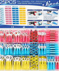 Marine Grade Heat Shrink Wire Connector Kit With Tinned Red Copper For Boat Wiring Workhorse Pro Grade Waterproof Crimp Connectors Set Includes Ring Fork Spade Butt Splices In AWG 22 To 10 325 Pieces displayed in packaging