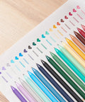 30 Color Gel Pens Set With 0.5 mm Fine Point For Journaling And Doodling, Smooth Writing, vibrant inks on grid paper