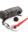 Beefed Up 50 Foot 1/4 Inch Synthetic Winch Rope Kit For Jeeps ATVs UTVs And Quad Bikes, 6,400 Lb Capacity, Replacement For Cable Wire
