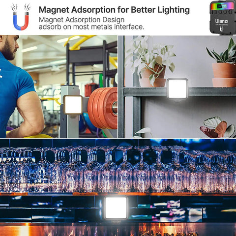 VL49 RGB Video Light For Cameras Pro Grade 360 Full Color LED Panel used in gym and bar settings