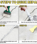 4-step process using 2.65 Lb High Elasticity Self Leveling Concrete Crack Filler For Driveways, Walkways And Patios on concrete crack