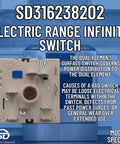 Electric Range Infinite Switch Replacement Model Specific Fit For 240V 15A On Off Temperature Control And Burner Power Compatible With 316238202 4838969 AP6799823 PS12584881