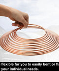 25 Ft 5/16 Inch Brake Line Tubing Kit Flexible Copper Coated With 16 Inverted Flare Fittings for automotive use