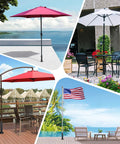 Heavy Duty Patio Umbrella Base Mount For 1 To 1.8 Inch Poles, Outdoor Umbrella Stand And Pole Holder in various outdoor settings