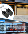 Garage Door Safety Sensor Beams Replacement For 1997 And Newer Openers With Infrared Safety Sensors displayed with notes and wiring