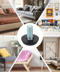 Collage showing 20Pcs 5 By 16 Inch Threaded Furniture Feet Levelers Set With Adjustable Height for various home furniture.