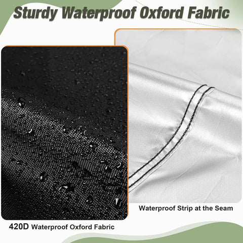 Waterproof Hammock Chair Stand Cover For 41L By 55W By 72H Swing Stands, Heavy Duty 420D Oxford Fabric close-up view of fabric texture