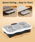 Space-saving Vibration Plate Exercise Machine With 200 Speeds For Lymphatic Drainage, fits under sofa or bed, in light gray.