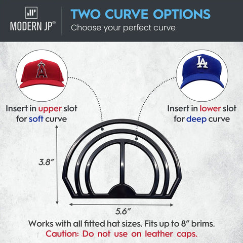 Hat Brim Bender Kit 4 Pack With Dual Curve Slots And Steaming Option Perfect Curving Tool For Soft Or Firm Brims USA Patented