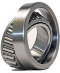 Close-up of tapered roller bearings from Trailer Hub Rebuild Kit For One And One Quarter Inch And One And Three Quarter Inch Axles 5200 To 7000 Lbs Capacity Beefy Bearings 25580 25520 And Greaseable Bearing Protectors LM67048 LM67010 Built For Cargo Utility RV Pop Up