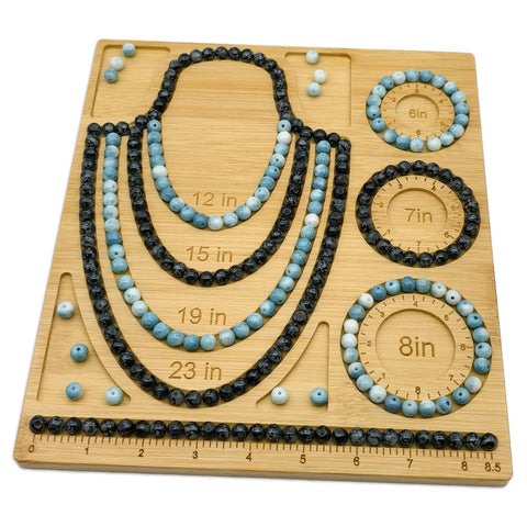 Beading Board For Jewelry Making With Bamboo Tray And Multi Groove Layout For Necklaces And Bracelets Ideal Bead Tray Supplies