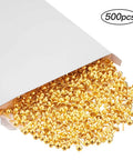 Bulk 500 Pcs Metal Brads For Paper Crafts And DIY Projects Golden Round Paper Fasteners For Scrapbooks Cards Photos Folders And Art Projects Self Piercing Brass Fasteners 0.3 x 0.6 Inch in a box