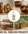 100 Percent Pure Tung Oil 12 Oz Natural Wood Finish For Furniture And Crafts Non Toxic Fast Drying Clear Sealant For Hardwood And Diy Projects Straight Fire Grade in use with finished wood items.