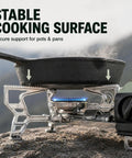 Portable Butane Gas Stove For Camping And Outdoor Cooking Lightweight Compact Single Burner With Durable Carrying Bag