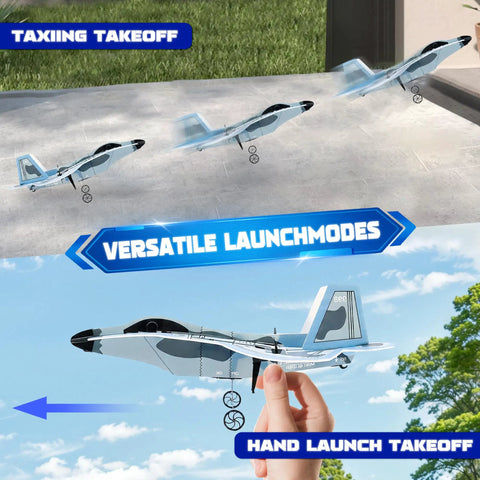 Easy To Fly RC Plane For Beginners And Kids 6 Plus Adults Durable Outdoor Jet Glider With 6 Axis Gyro Stabilization dual launch modes