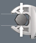 Joker L Self Setting Spanner for Metric and Imperial Fasteners, Auto Grip Hex Mechanism in action, showing no slip clamping