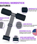 Portable Nordic Hamstring Curl Strap For Home Or Travel 5 Second Setup Strengthen Hamstrings Glutes Abs And Core Foam Padding