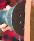 Gator Auto Hook And Loop Ceramic Sanding Discs With Quick Change System For 180 Grit blending paint removal on a sander.